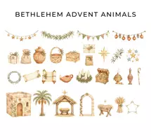 Vorschau - selbst erstellte Cliparts/Grafiken - Bethlehem Adventstiere Clipart, Biblische Tiere, Adventskalender Zahlen, Kindergottesdienst - Seite 3
