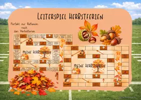 Vorschau - Spiele - Herbstferien Reflexion Leiterspiel Spiel und Spaß - Deckblatt