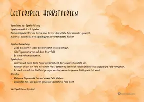 Vorschau - Spiele - Herbstferien Reflexion Leiterspiel Spiel und Spaß - Seite 1