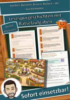 Vorschau - Mal- und Bastelvorlagen - Kochen, Dünsten, Braten, Backen – die Garmethoden – Lesespurgeschichte mit Rätselaufgaben (Klasse 7) - Deckblatt