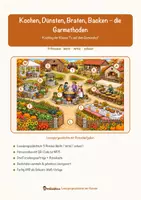 Vorschau - Mal- und Bastelvorlagen - Kochen, Dünsten, Braten, Backen – die Garmethoden – Lesespurgeschichte mit Rätselaufgaben (Klasse 7) - Seite 1