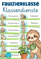 Vorschau - Lehrpläne/Lehrermaterial - Faultierklasse Klassendienste Klassentier Faultier - Deckblatt