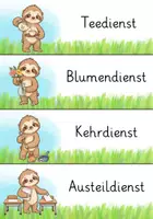 Vorschau - Lehrpläne/Lehrermaterial - Faultierklasse Klassendienste Klassentier Faultier - Seite 1