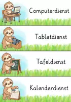 Vorschau - Lehrpläne/Lehrermaterial - Faultierklasse Klassendienste Klassentier Faultier - Seite 2