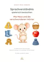 Vorschau - Bildkarten - Sprachverständnis spielerisch beobachten – Mia Maus und die verschwundenen Wörter | Mitmachgeschichte & Bildkarten - Seite 1