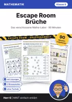 Vorschau - Stundenentwürfe - Escape Room Brüche: Mathe-Labor · Klasse 6 - Deckblatt