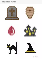 Aperçu - Matériel pour travaux manuels / dessin - Halloween - 30 modèles de perles à repasser faciles - Page 3