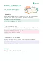 Vorschau - Arbeitsblätter - Deutsch: Kommatraining (Kommas sicher setzen) - Deckblatt