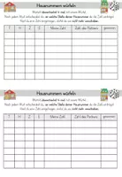 Vorschau - Arbeitsblätter - Würfelspiel Hausnummern würfeln - Seite 1