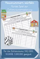 Vorschau - Arbeitsblätter - Würfelspiel Hausnummern würfeln - Deckblatt