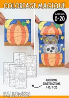 Aperçu - Feuilles d'exercices - Halloween - 6 coloriages magiques de maths à fabriquer - Page de couverture