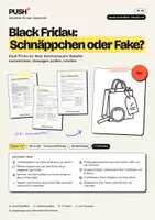Vorschau - Stundenentwürfe - Black Friday: Fake-Rabatte erkennen – Arbeitsblätter mit Lösungen, Kl. 7–8 - Deckblatt