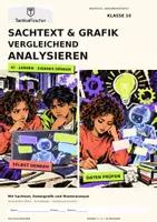 Vorschau - Stundenentwürfe - KI beim Lernen - Sachtext und Grafik vergleichend analysieren - Deckblatt