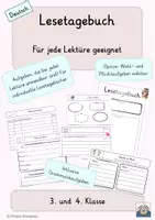 Vorschau - Unterrichtsreihen - Materialpaket - Lesetagebuch / Buchsteckbrief / Lapbook / Buchvorstellung - Seite 1