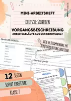 Vorschau - Arbeitsblätter - Vorgangsbeschreibung – Berufe-Spezial | Arbeitsvorgänge Schritt für Schritt beschreiben | 12 Seiten Mini-Arbeitsheft | Klasse 7 | Berufsvorbereitung | Büchlein - Deckblatt