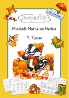 Vorschau - Arbeitsblätter - Miniheft Mathe im Herbst - 1. Klasse - Deckblatt