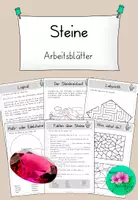 Vorschau - Arbeitsblätter - Steine Arbeitsblätter - 1.bis 3. Klasse - Deckblatt