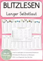 Vorschau - Arbeitsblätter - Blitzlesen - 100 Wörter mit langem Selbstlaut - Deckblatt