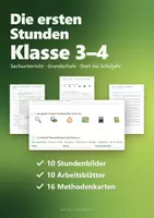 Vorschau - Stundenentwürfe - Die ersten Stunden Klasse 3/4 Paket – 50 Stundenbilder Sachunterricht, Kunst, Englisch, Ethik, Religion zum Schuljahresbeginn - Seite 1