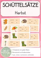 Vorschau - Arbeitsblätter - Schüttelsätze Herbst (zweifach differenziert) - Deckblatt