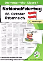 Vorschau - Arbeitsblätter - Nationalfeiertag - 26. Oktober - Miniheft - Klasse 4-5 - Deckblatt