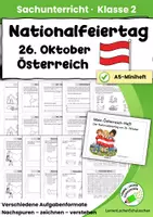 Vorschau - Arbeitsblätter - Nationalfeiertag - 26. Oktober - Miniheft - Klasse 2 - Deckblatt