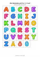 Vorschau - Fördermaterial/Inklusion - Mini-Buchstaben für Kleingruppen/ DaZ-Wortschatzarbeit - Seite 2