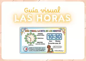Vista previa - Refuerzo / NEE / Materiales de apoyo - Guía visual - Las horas - Portada