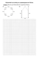 Vorschau - Arbeitsblätter - Materialpaket Flächenberechnung (Herleitung und Arbeitsblätter) - Seite 1