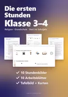 Vorschau - Stundenentwürfe - Die ersten Stunden in Religion Klasse 3/4 – 10 Stundenbilder mit Verlaufsplan + Arbeitsblatt: Bibel, Beten, Kirchenjahr, Kirche - Seite 1