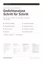 Vorschau - Arbeitsblätter - Gedichtanalyse Paket Deutsch Klasse 7–10 – Lyrik und Balladen: 5 Arbeitshefte mit Lösungen - Seite 1