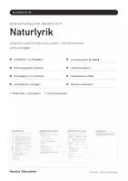 Vorschau - Arbeitsblätter - Naturlyrik Gedichtanalyse Deutsch Klasse 8–10 – Arbeitsheft mit Mustertext und Lösungen - Seite 1