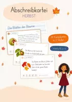 Vorschau - Arbeitsblätter - Abschreibkartei Herbst | Deutsch | 3 Textlängen | schreiben - Deckblatt