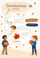Vorschau - Arbeitsblätter - Schreibanlässe Herbst | Deutsch | dreifach differenziert - Deckblatt