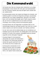 Vorschau - Arbeitsblätter - Leben in der Stadt - Kommunalwahl - Demokratie - Seite 1