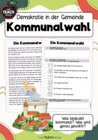 Vorschau - Arbeitsblätter - Leben in der Stadt - Kommunalwahl - Demokratie - Deckblatt