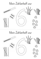 Vorschau - Arbeitsblätter - Mini-PAKET: Zahlenheft zur 6 und 7 - Deckblatt
