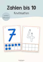 Vorschau - Fördermaterial/Inklusion - Freiarbeit: Knetmatten Zahlen bis 10 | Klasse 1 - Deckblatt