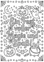 Vorschau - Arbeitsblätter - Halloween Gemeinschaftliches Poster zum Ausmalen – „Ein Fest voller Magie und Spaß“ | Kreative Klassenaktivität - Seite 3