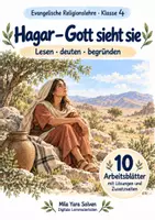Vorschau - Arbeitsblätter - Hagar – Gott sieht sie | Religion Klasse 4 Arbeitsblätter | Evangelische Religionslehre | 10 Arbeitsblätter als PDF - Deckblatt