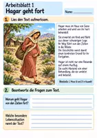 Vorschau - Arbeitsblätter - Hagar – Gott sieht sie | Religion Klasse 4 Arbeitsblätter | Evangelische Religionslehre | 10 Arbeitsblätter als PDF - Seite 1