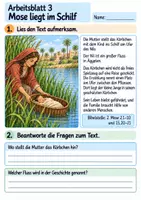 Vorschau - Arbeitsblätter - Mirjam ist mutig | Religion Klasse 4 Arbeitsblätter | Evangelische Religionslehre | 10 Arbeitsblätter als PDF - Seite 3