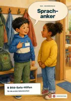 Vorschau - Fördermaterial/Inklusion - DaZ Grundschule: erste Sätze für den Schulalltag, 8 Situationen (Sprachanker) - Seite 1