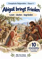 Vorschau - Arbeitsblätter - Abigail bringt Frieden | Religion Klasse 4 Arbeitsblätter | Evangelische Religionslehre | 10 Arbeitsblätter als PDF - Deckblatt
