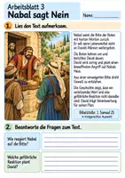 Vorschau - Arbeitsblätter - Abigail bringt Frieden | Religion Klasse 4 Arbeitsblätter | Evangelische Religionslehre | 10 Arbeitsblätter als PDF - Seite 3