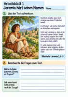 Vorschau - Arbeitsblätter - Jeremia bekommt Mut | Religion Klasse 4 Arbeitsblätter | Evangelische Religionslehre | 10 Arbeitsblätter als PDF - Seite 1