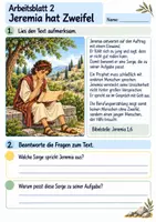 Vorschau - Arbeitsblätter - Jeremia bekommt Mut | Religion Klasse 4 Arbeitsblätter | Evangelische Religionslehre | 10 Arbeitsblätter als PDF - Seite 2
