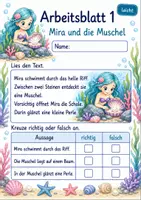 Vorschau - Arbeitsblätter - Mini-Lesetexte Klasse 2 – Meerjungfrauen lesen und verstehen | Deutsch Klasse 2 | 10 Leseübungen als PDF - Seite 1
