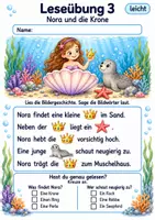 Vorschau - Arbeitsblätter - Lesen mit Bildern Klasse 2 – Meerjungfrauen-Bildgeschichten | Deutsch Klasse 2 | 10 Leseübungen als PDF - Seite 3