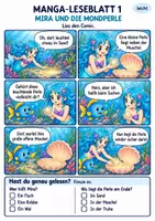 Vorschau - Arbeitsblätter - Manga-Lesecomics Klasse 2 – Meerjungfrauen | Deutsch Klasse 2 | 10 Leseübungen als PDF - Seite 1